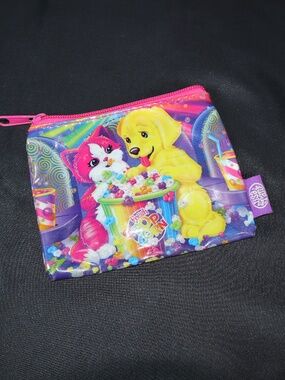 Vintage Lisa Frank Rainbow Matinee Coin Purse Zipper 5 x 4 inches